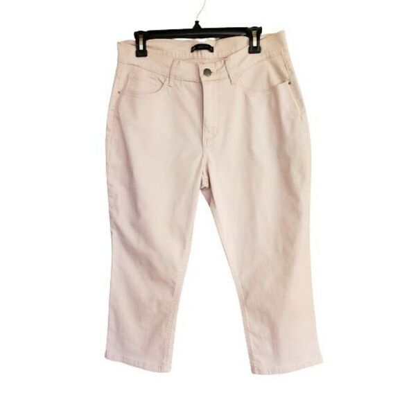 Women's Crop Pants Easy Fit Curvy Stretch Denim Cropped Jeans Size 12 NWOT - Picture 1 of 6